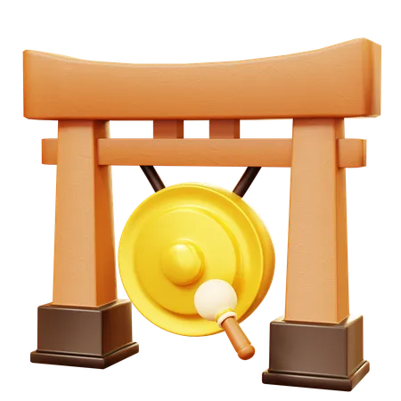 Chinesischer Gong  3D Icon