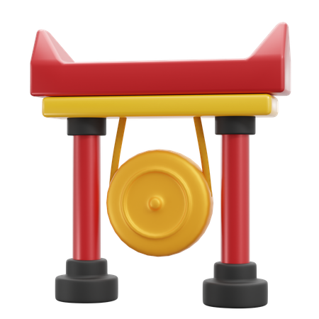 Chinesischer Gong  3D Icon