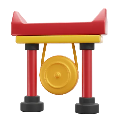 Chinesischer Gong  3D Icon