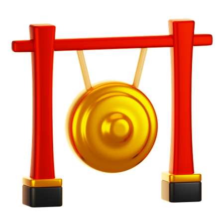 Chinesischer Gong  3D Icon