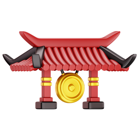 Chinesischer Gong  3D Icon