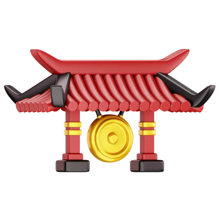 Chinesischer Gong  3D Icon