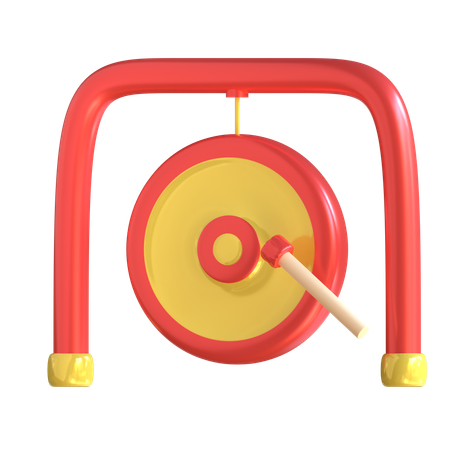 Chinesischer Gong  3D Icon