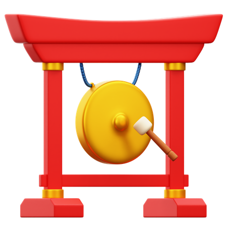Chinesischer Gong  3D Icon