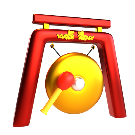 Chinesischer Gong  3D Icon