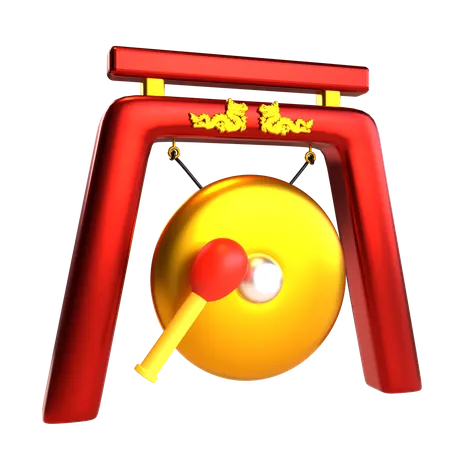 Chinesischer Gong  3D Icon