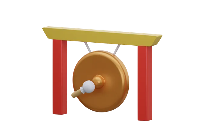 Chinesischer Gong  3D Icon