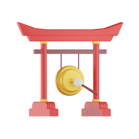 Chinesischer Gong  3D Icon