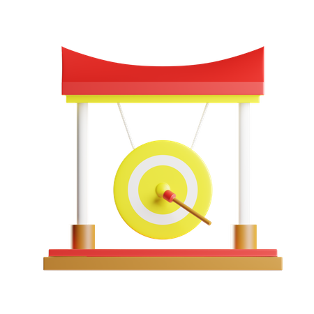 Chinesischer Gong  3D Icon