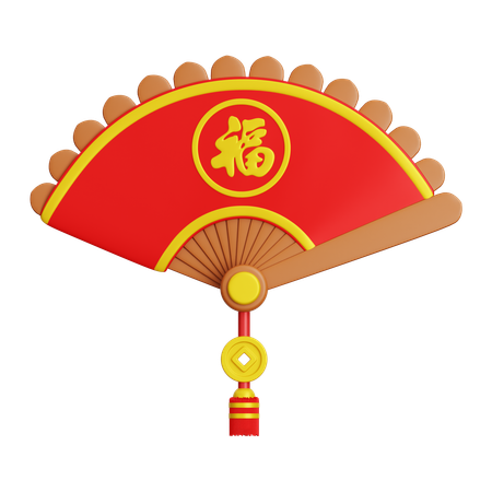 Chinesischer Handfächer  3D Icon