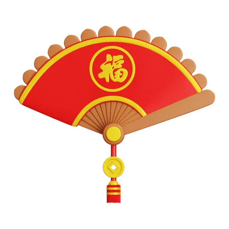 Chinesischer Handfächer  3D Icon