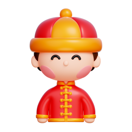 Chinesischer junge  3D Icon