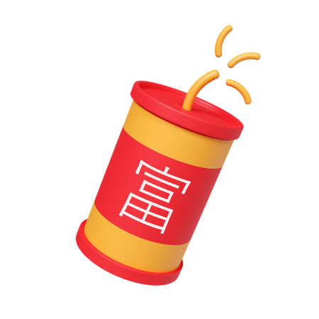 Chinesischer Feuerwerkskörper  3D Icon