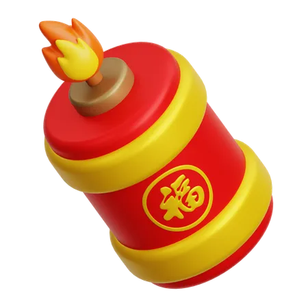 Chinesischer Feuerwerkskörper  3D Icon