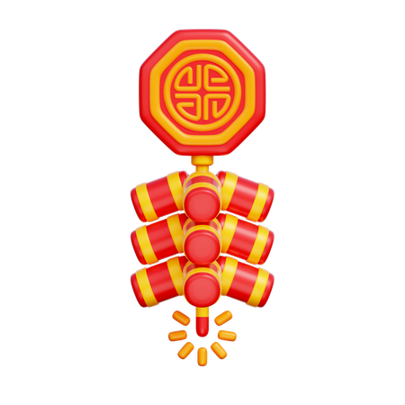 Chinesischer Feuerwerkskörper  3D Icon