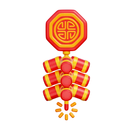 Chinesischer Feuerwerkskörper  3D Icon