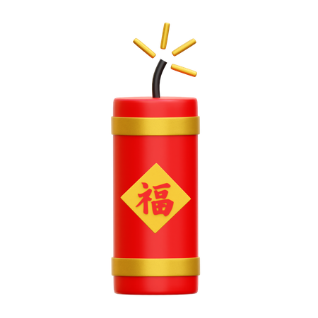 Chinesischer Feuerwerkskörper  3D Icon