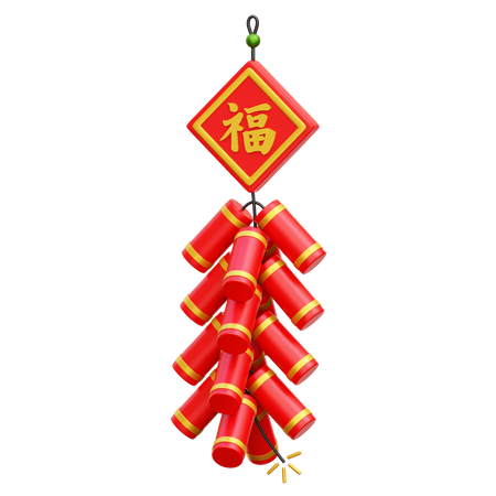 Chinesischer Feuerwerkskörper  3D Icon