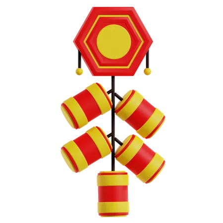 Chinesischer Feuerwerkskörper  3D Icon