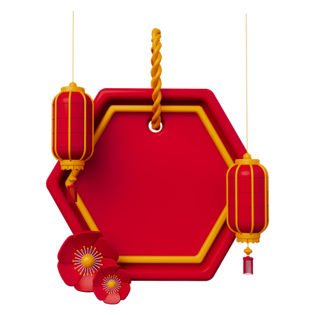 Chinesisches fahnenbanner  3D Icon