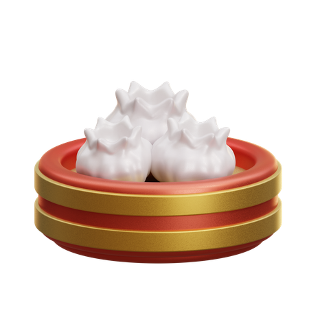 Chinesisches Dim Sum  3D Icon