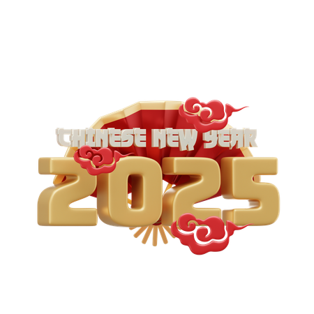 Chinesisches Neujahr 2025  3D Icon