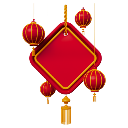 Chinesisches neujahrsbanner  3D Icon