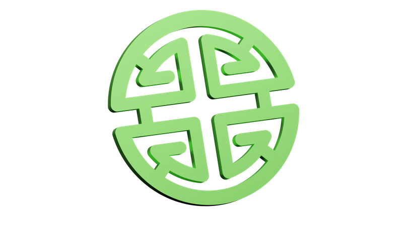 Chinesisches Symbol  3D Illustration