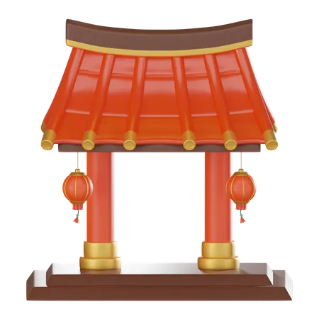 Chinesisches tor  3D Icon