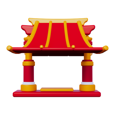 Chinesisches tor  3D Icon