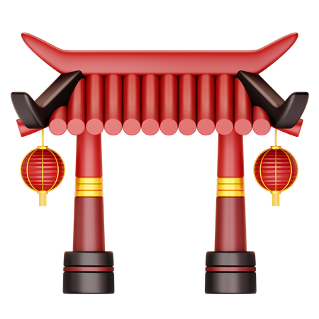 Chinesisches tor  3D Icon