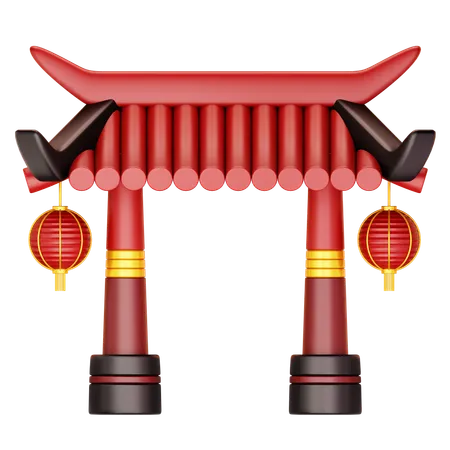 Chinesisches tor  3D Icon