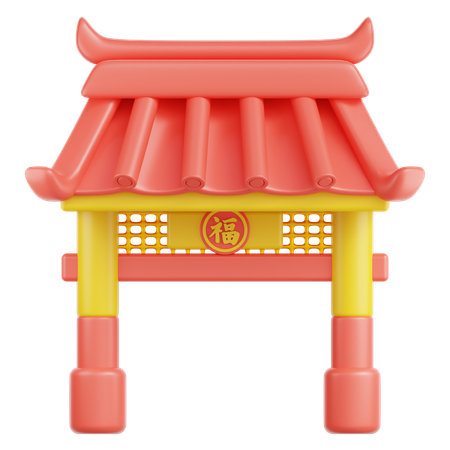 Chinesisches tor  3D Icon