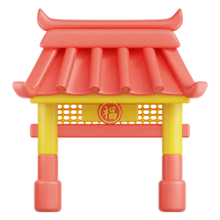 Chinesisches tor  3D Icon