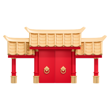 Chinesisches tor  3D Icon