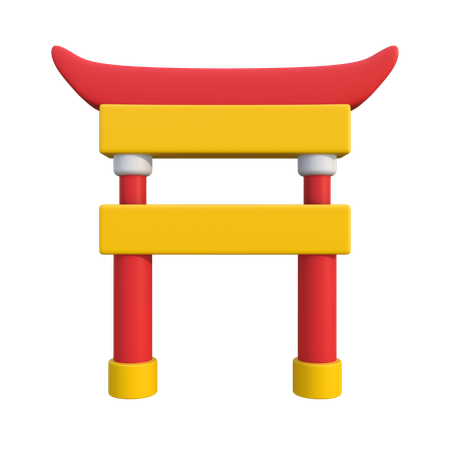 Chinesisches tor  3D Icon