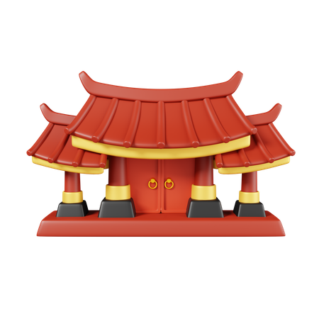Chinesisches tor  3D Icon