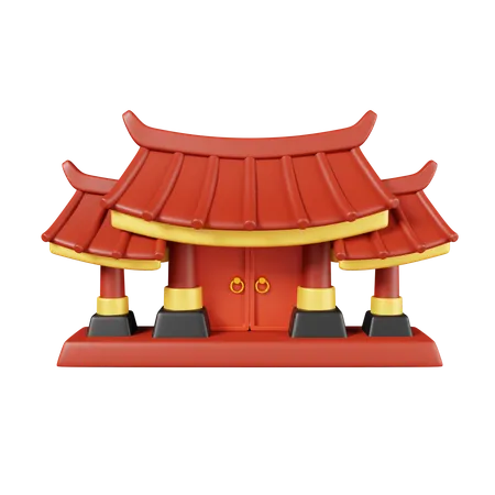 Chinesisches tor  3D Icon