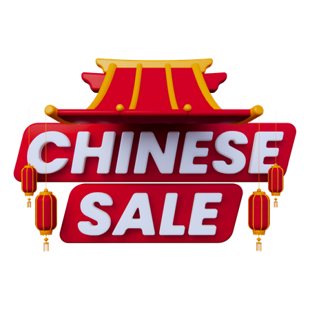 Chinesisches verkaufsbanner  3D Icon