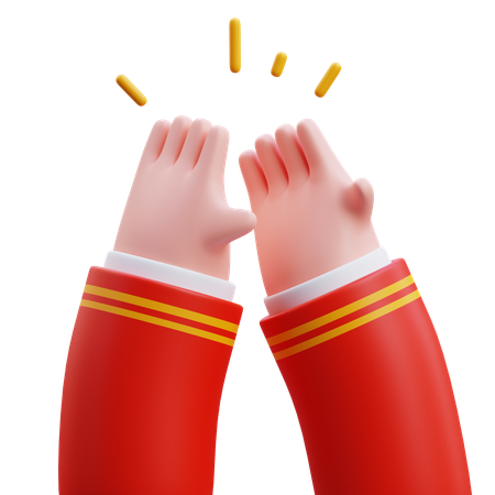 Main chinoise high five  3D Icon