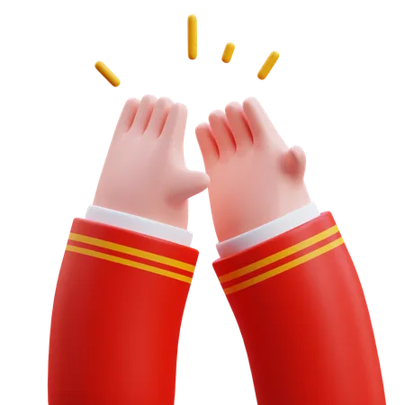 Main chinoise high five  3D Icon