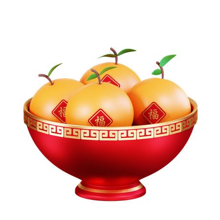 Orange chinoise  3D Icon