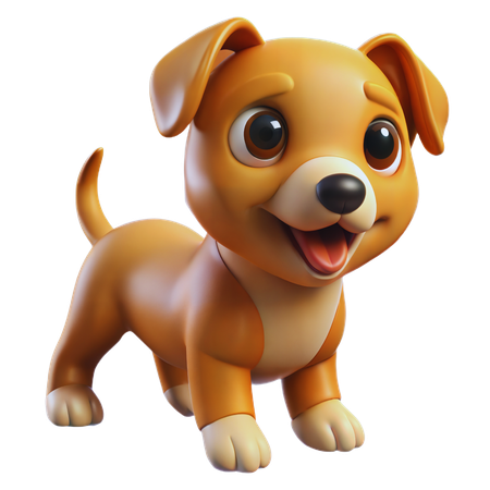 Chiot ludique  3D Icon