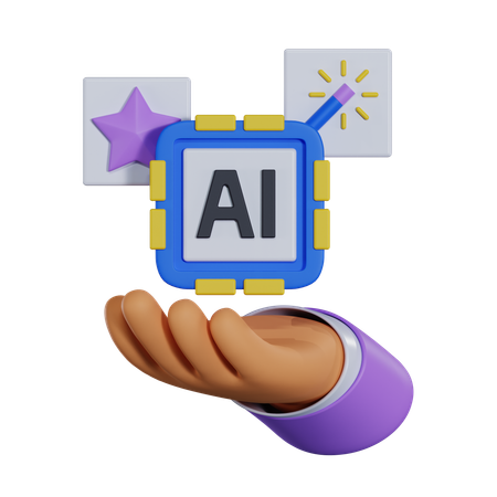 Chip de mano  3D Icon