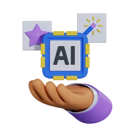 Chip de mano  3D Icon