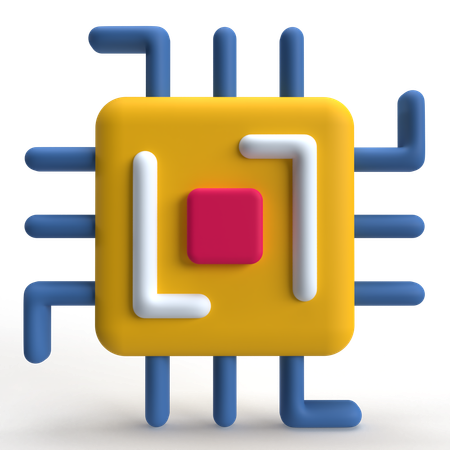 Chip  3D Icon