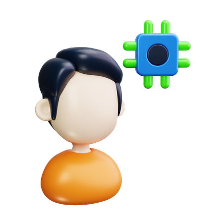 Chip  3D Icon