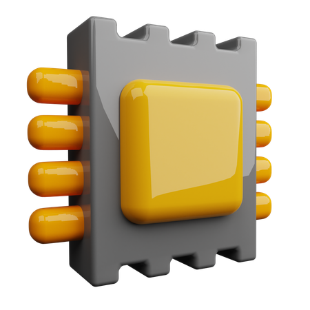 Chip  3D Icon