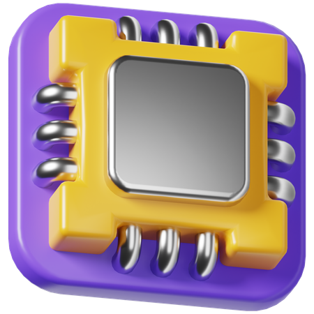 Chip  3D Icon