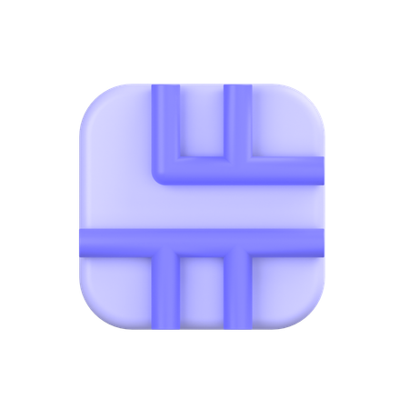 Chip  3D Icon